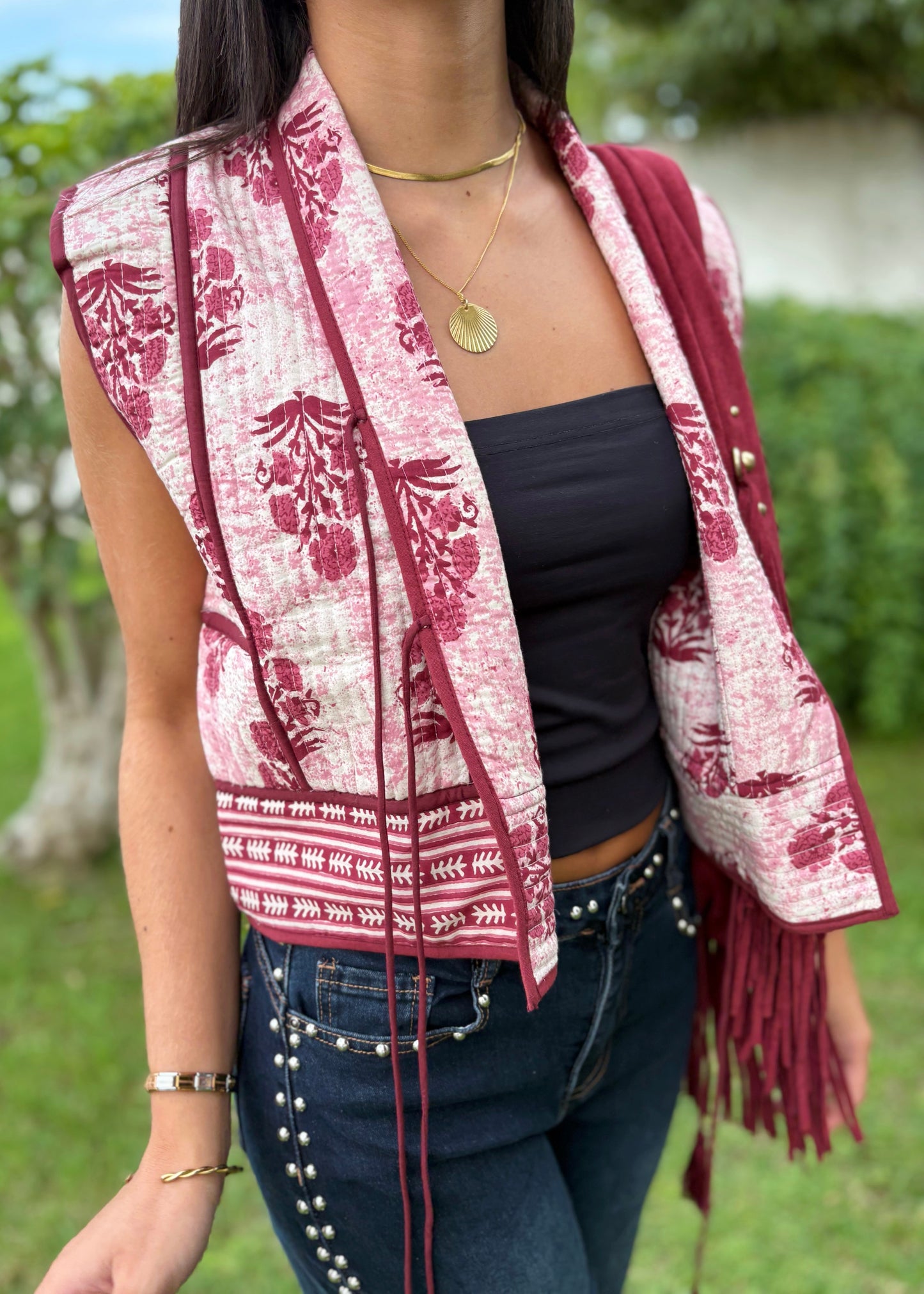 Colete Acolchoado Estampado