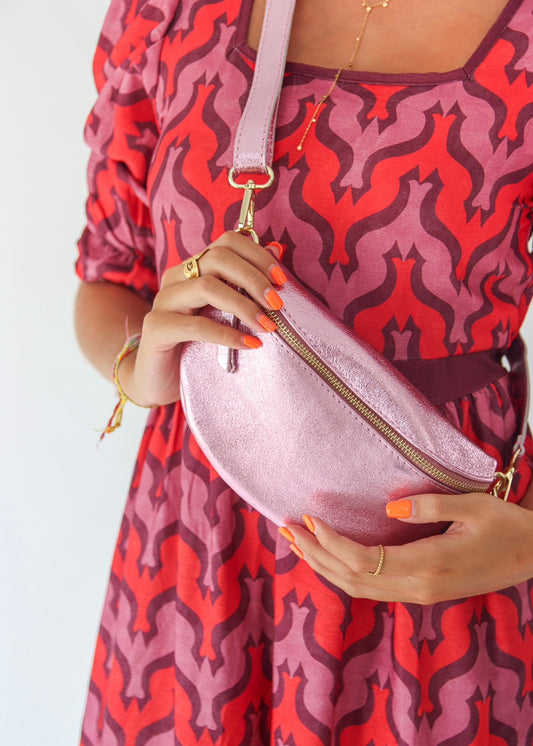 Mala Tiracolo em Pele com Brilho