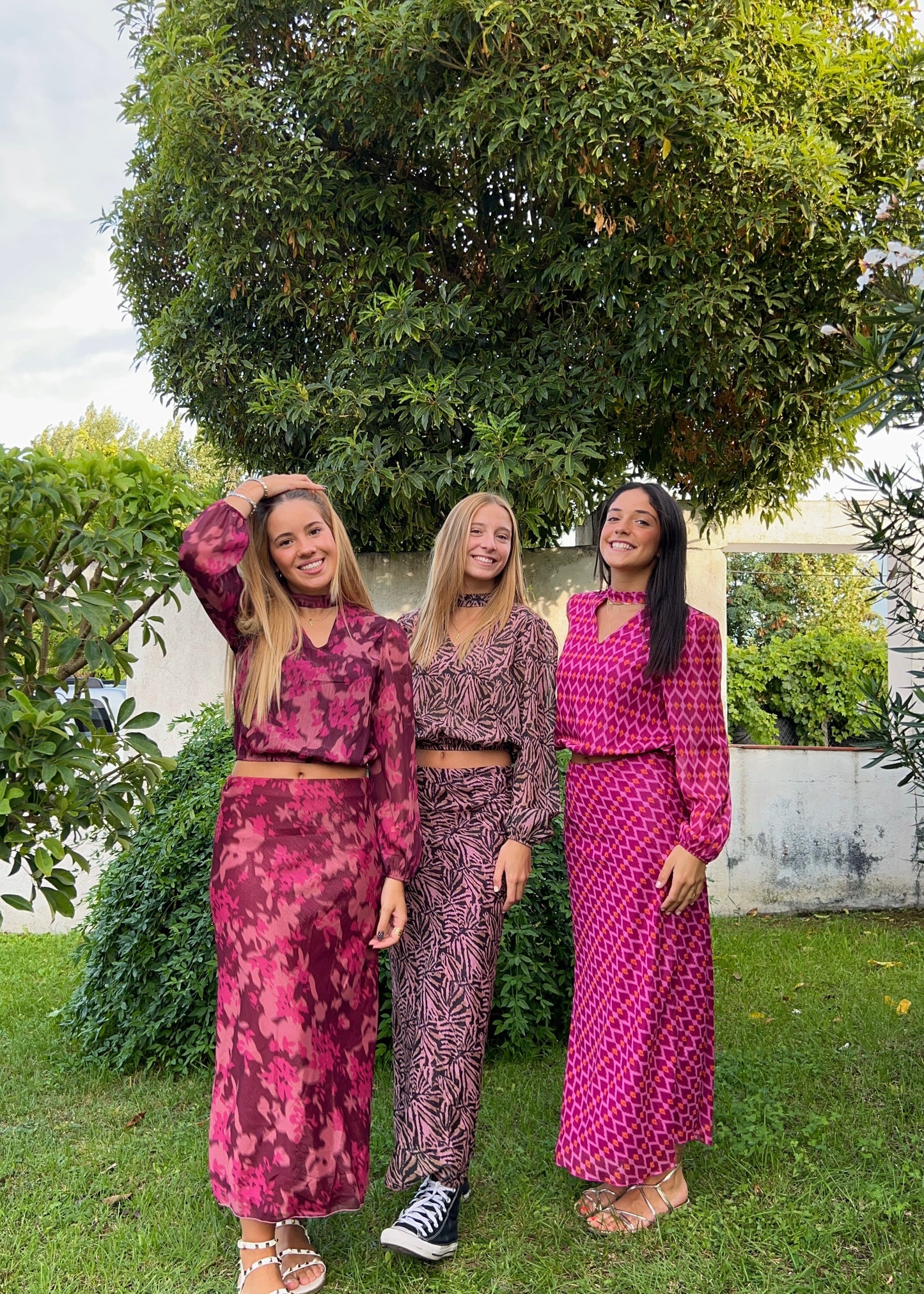 Saia Estampada Midi Fluida