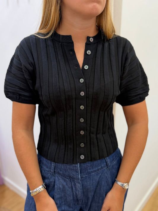 Camisola de Malha com Manga Balão