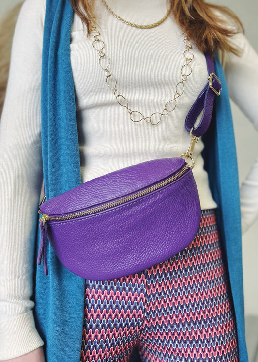 Mala Tiracolo em Pele Lisa Estruturada