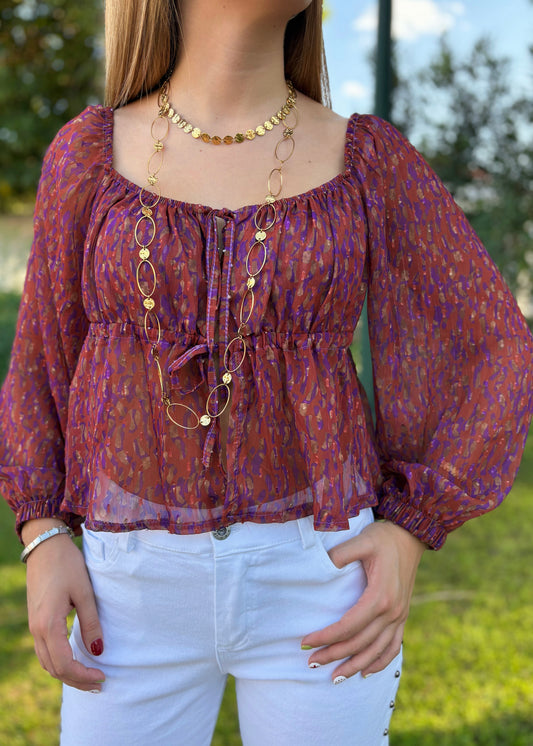 Blusa Boho Estampada