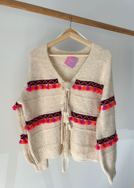 Camisola de Malha com Detalhes Coloridos