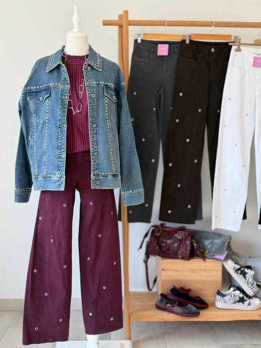 calcas femininas tachas abertas kakau store
