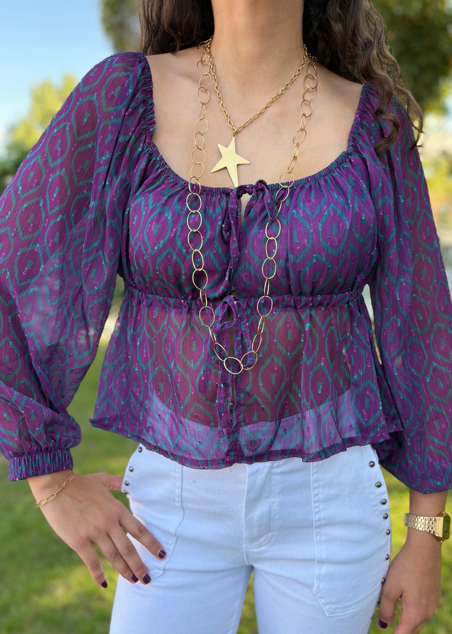 Blusa Boho Estampada