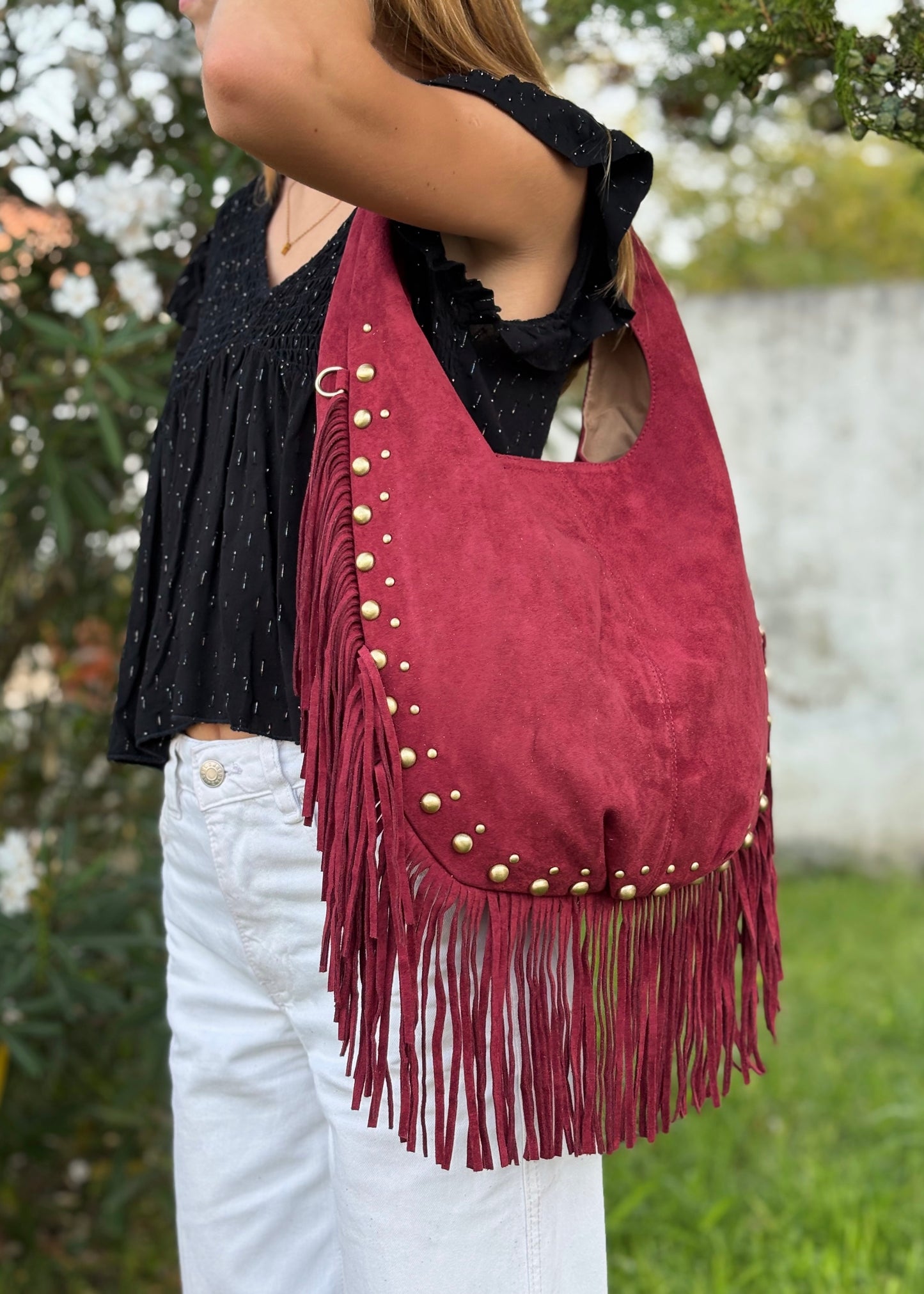 Mala Hobo com Franjas Longas