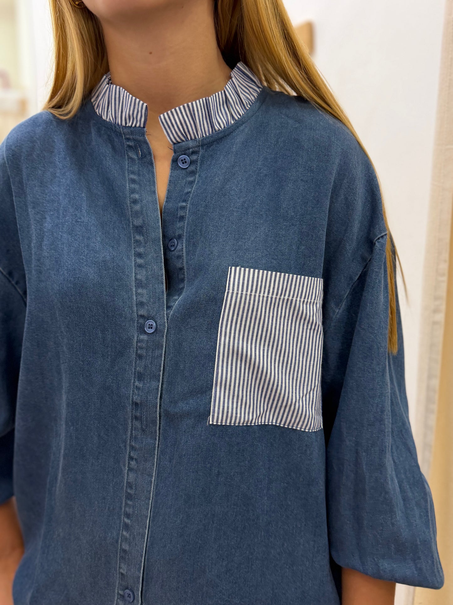 Camisa de Ganga com Bolso