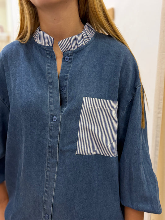 Camisa de Ganga com Bolso