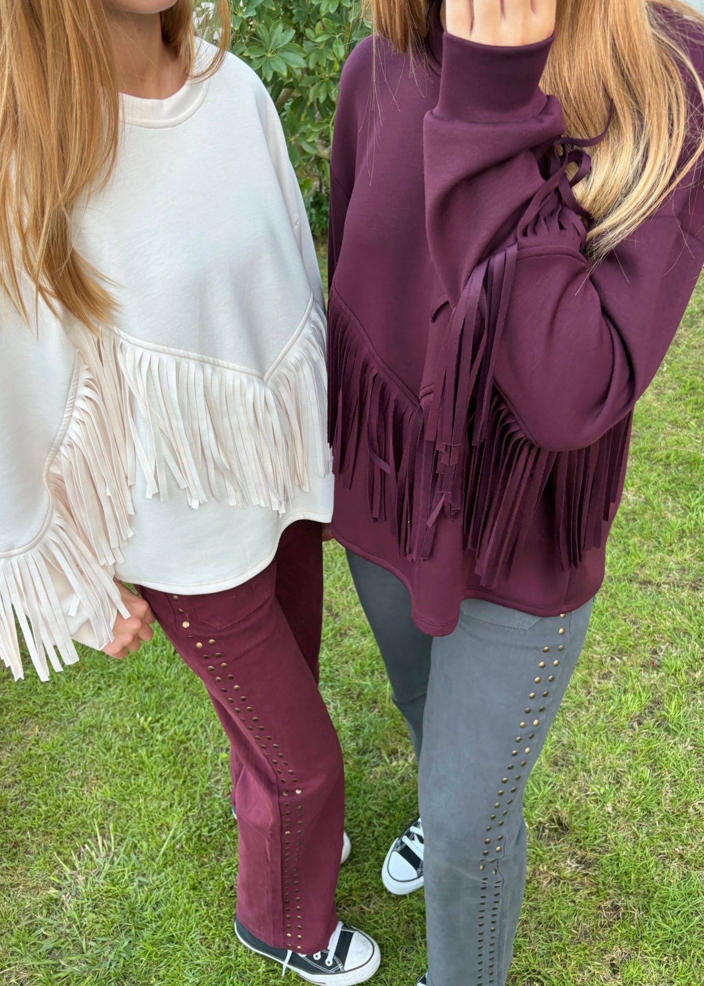 Calças de Ganga com Tachas