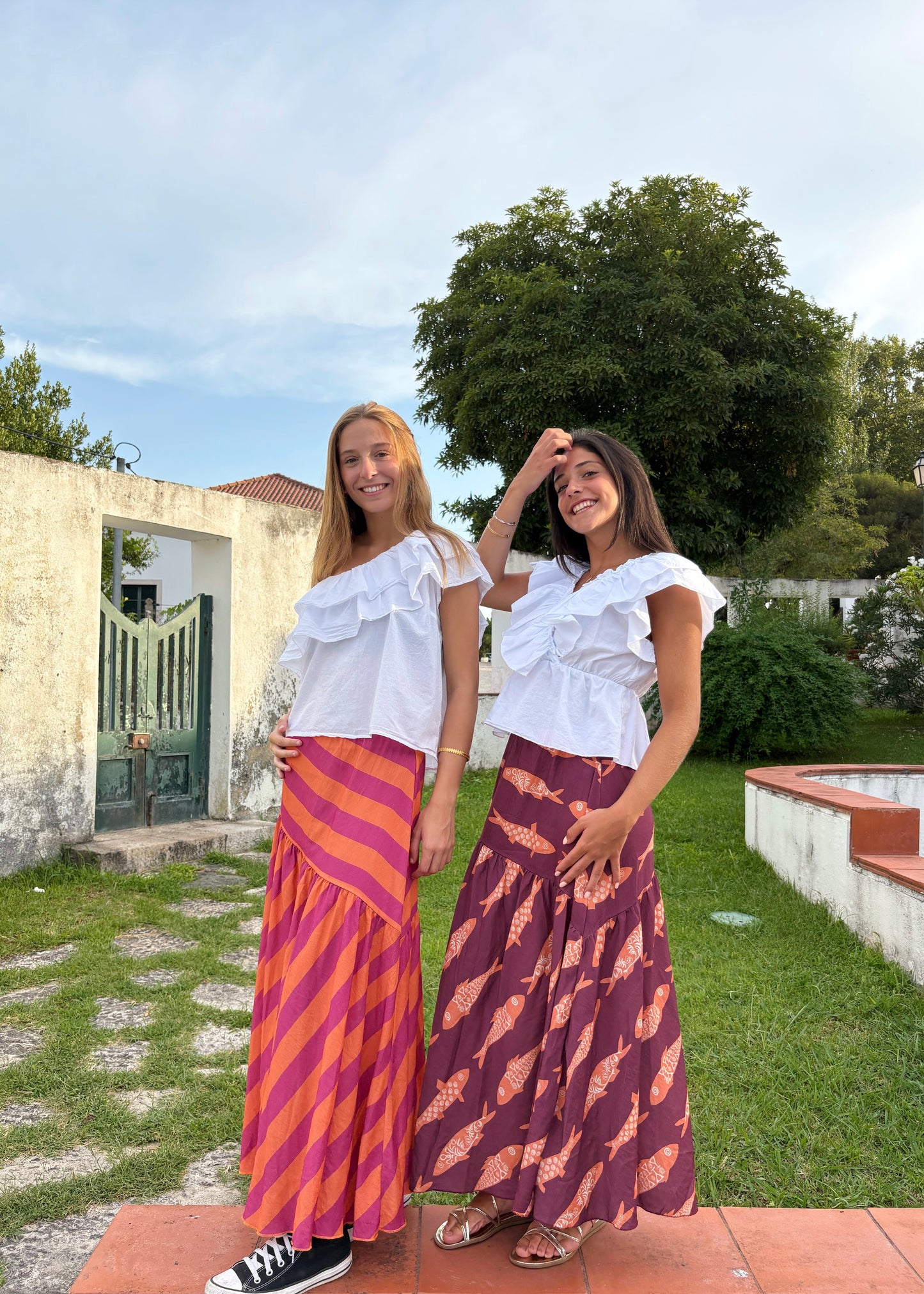 Saia Comprida Estampada