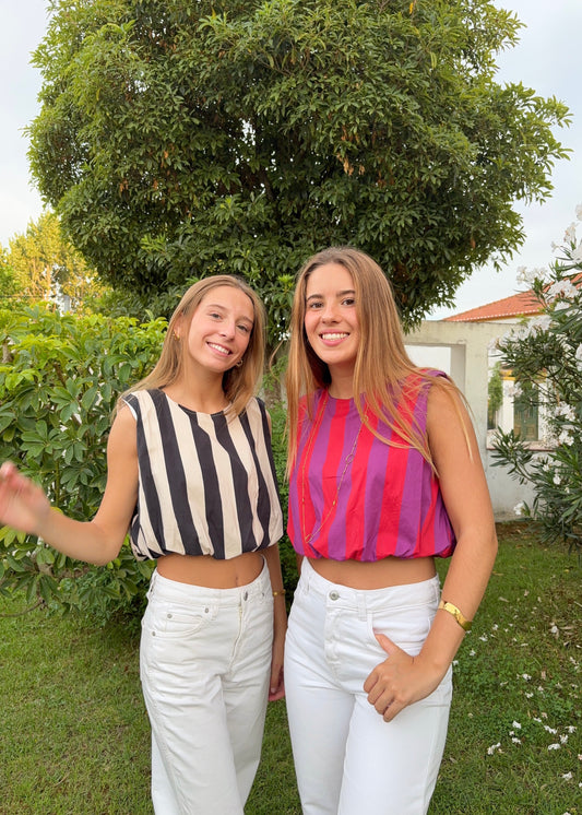 Top Cropped em Riscas