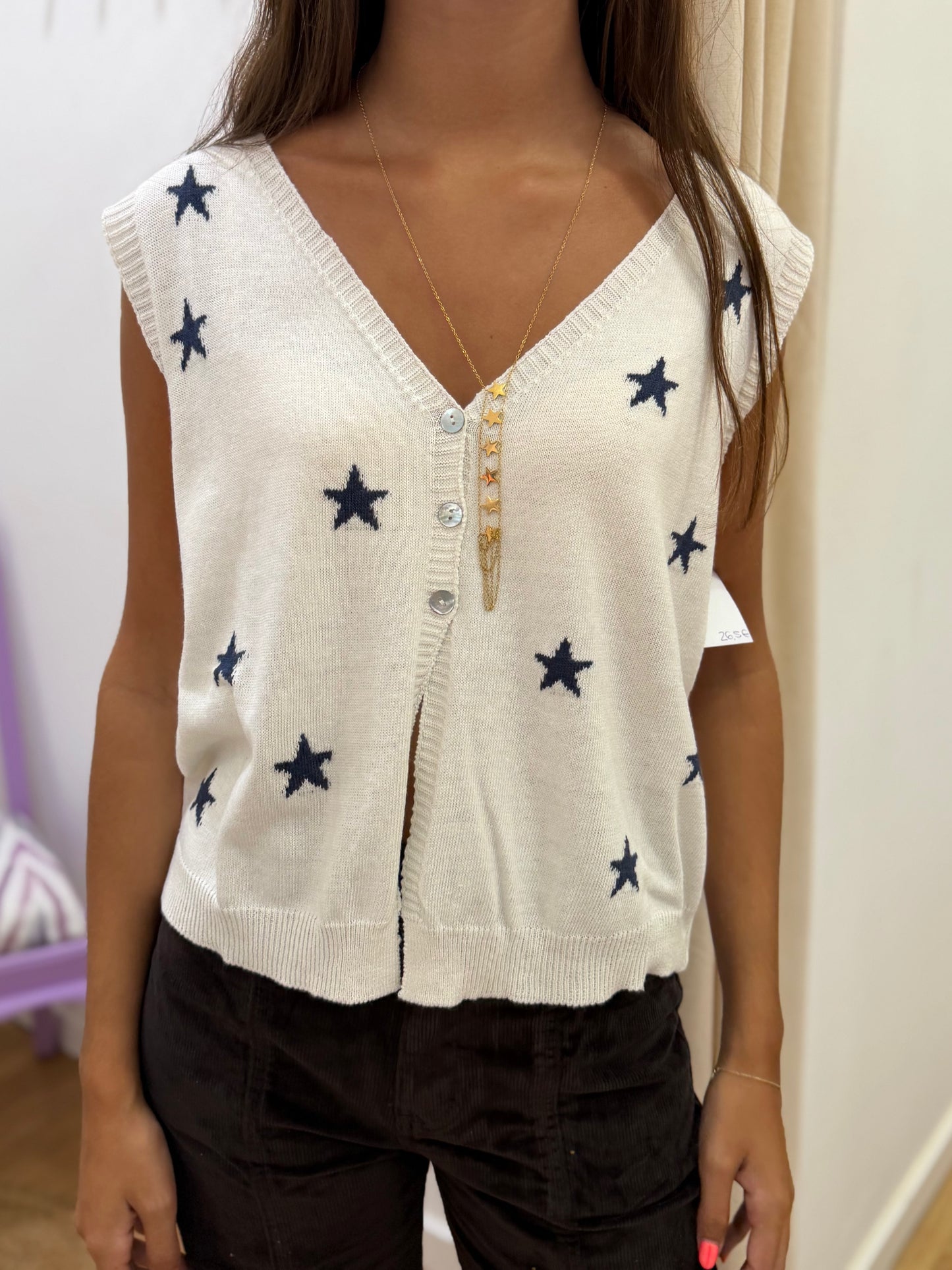 Colete Malha com Estrelas