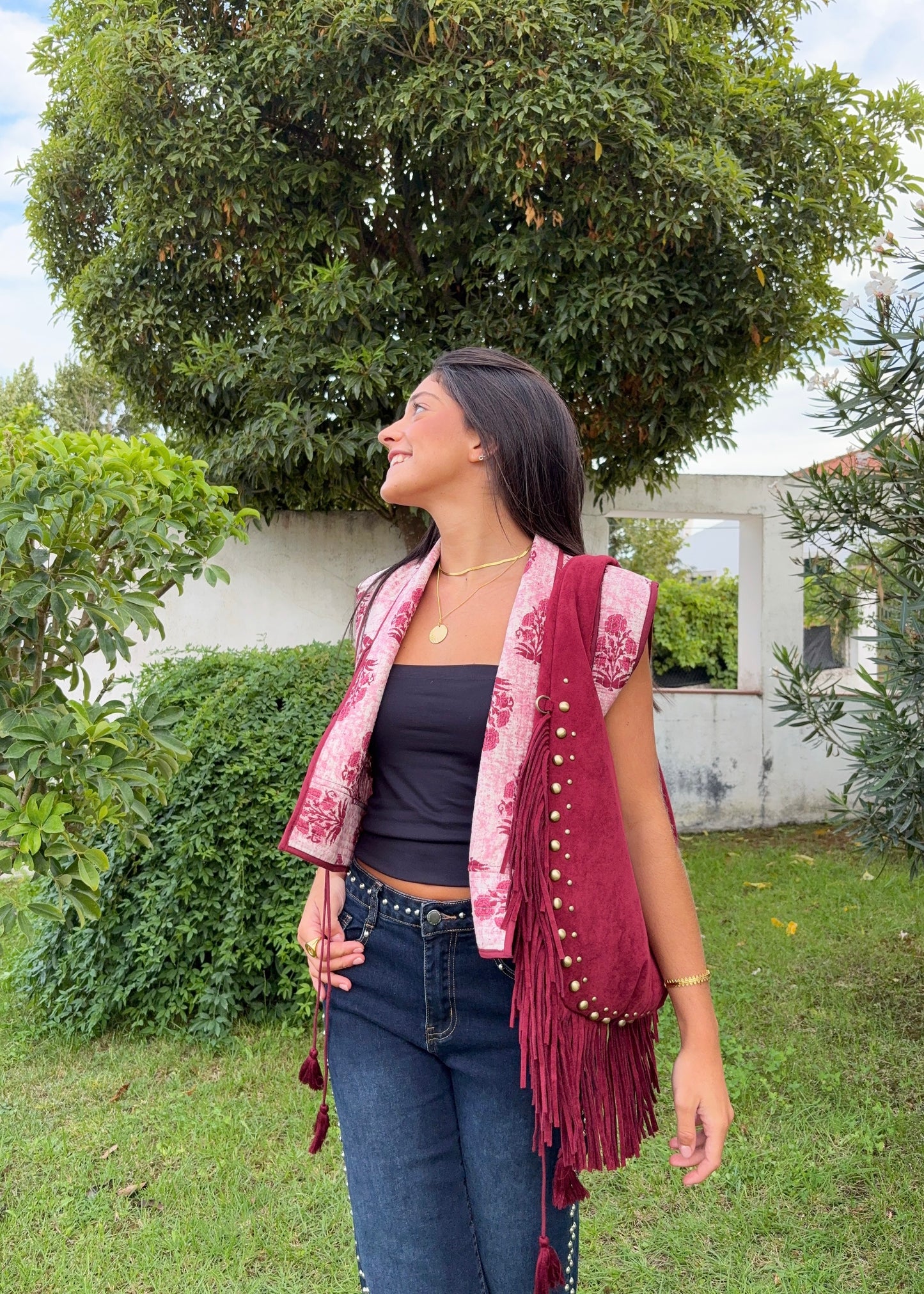 Colete Acolchoado Estampado