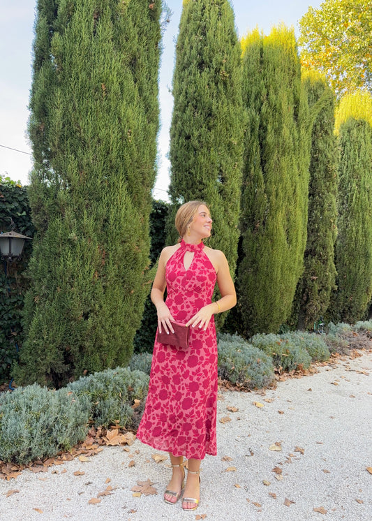 Vestido Halter Elegante