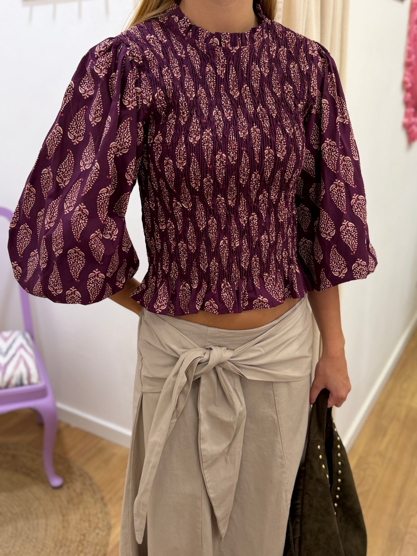 Blusa com Manga Balão