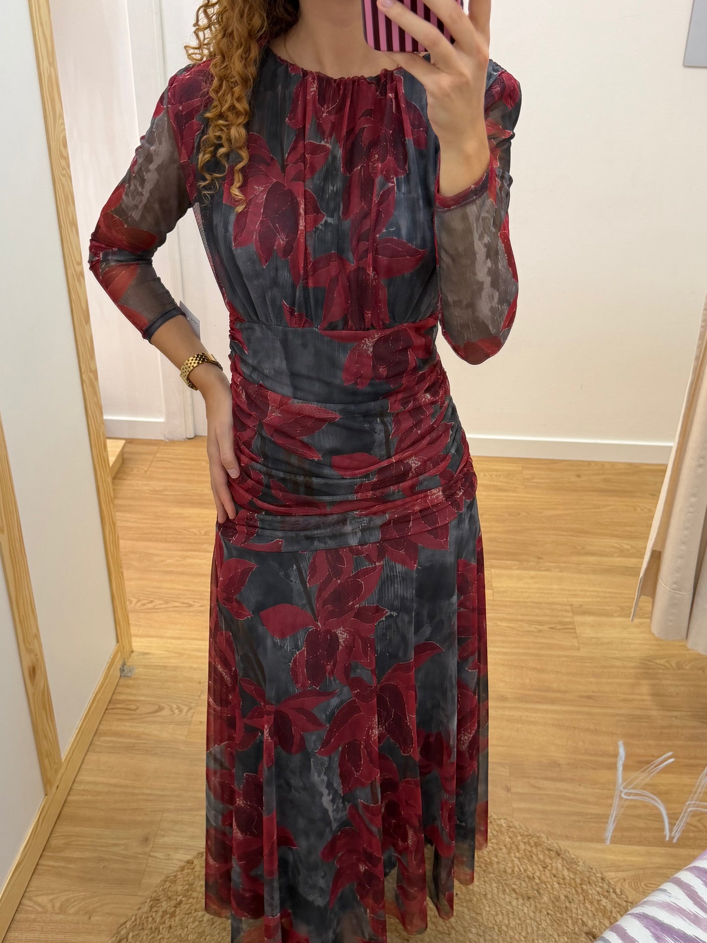 Vestido Tule com Padrao