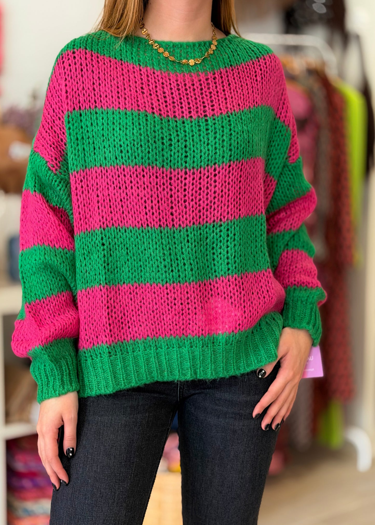 Camisola de Malha com Riscas