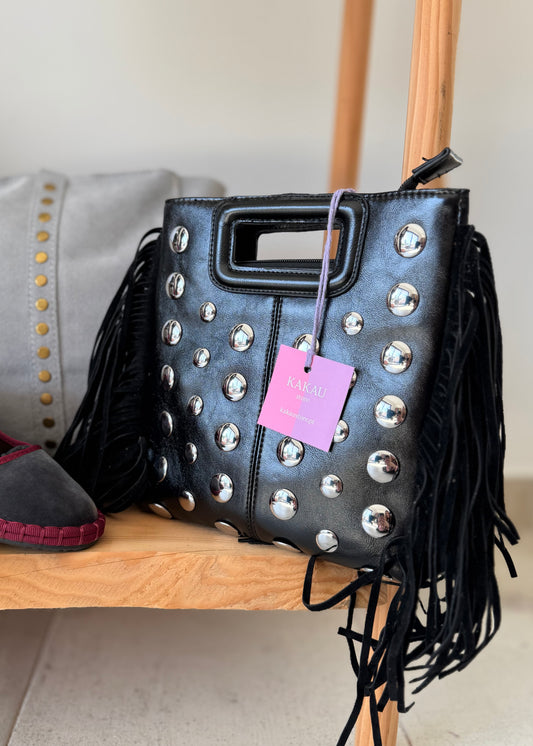 Mala com Tachas e Franjas