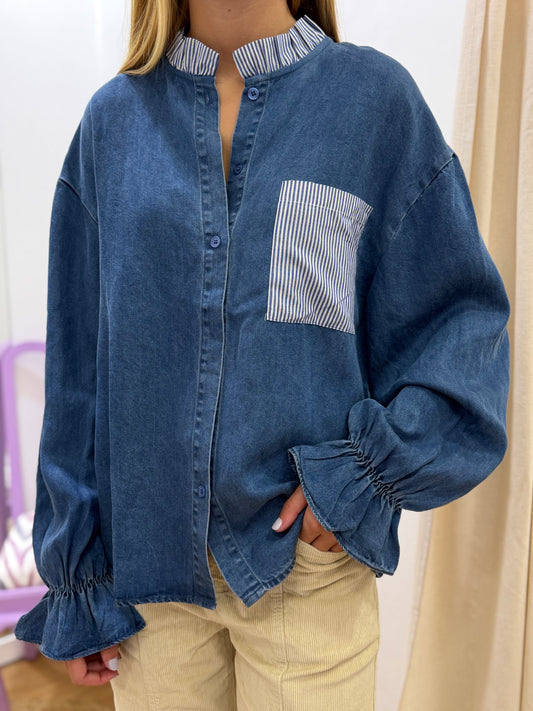 Camisa de Ganga com Bolso