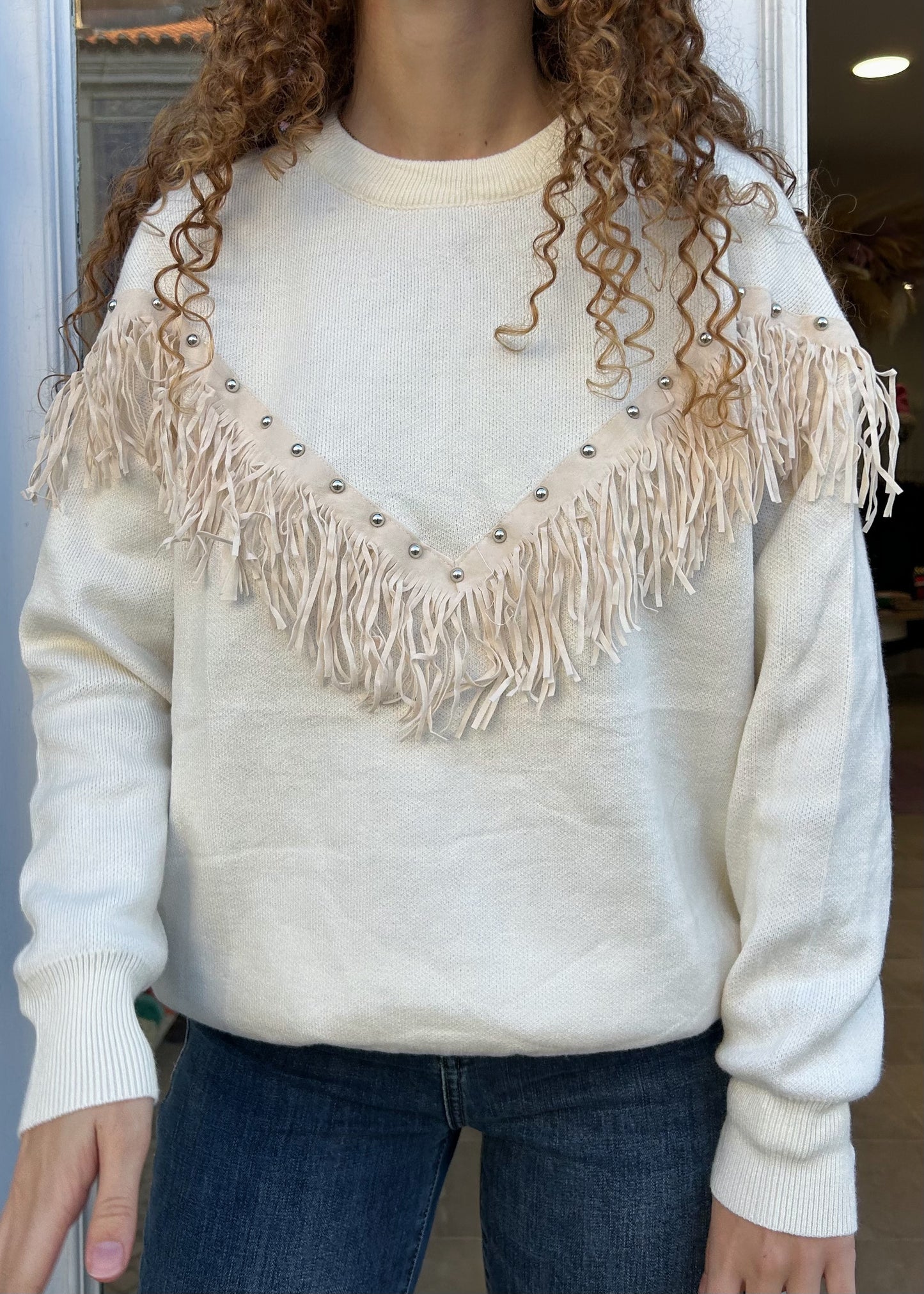 Camisola de Malha com Franjas