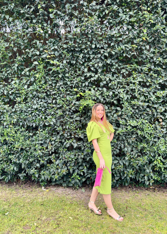 Vestido Com Mangas Balão