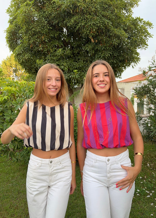 Top Cropped em Riscas