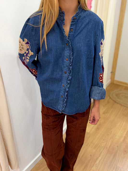 Camisa de Ganga com Bordados
