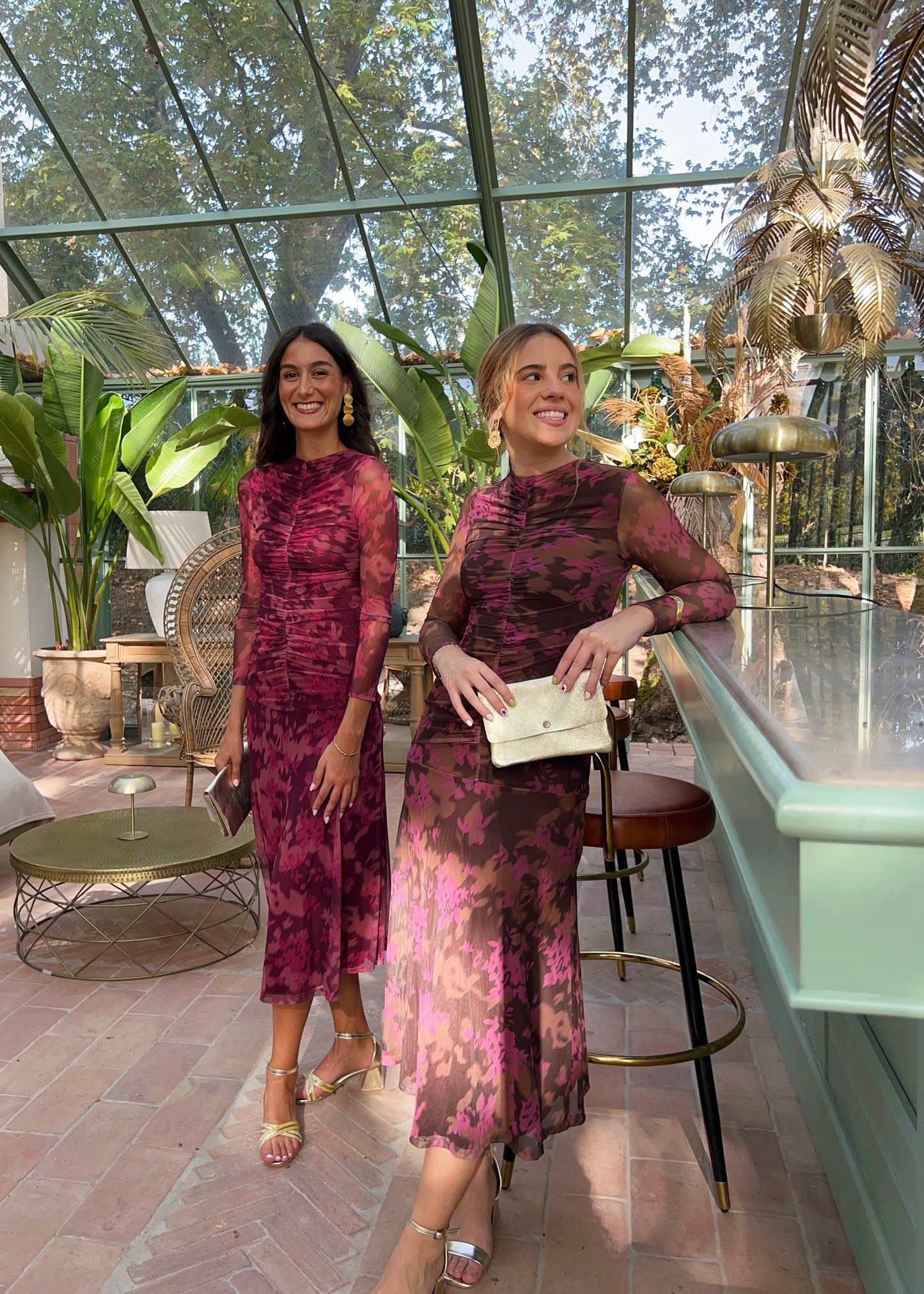 Vestido Tule Midi Floral