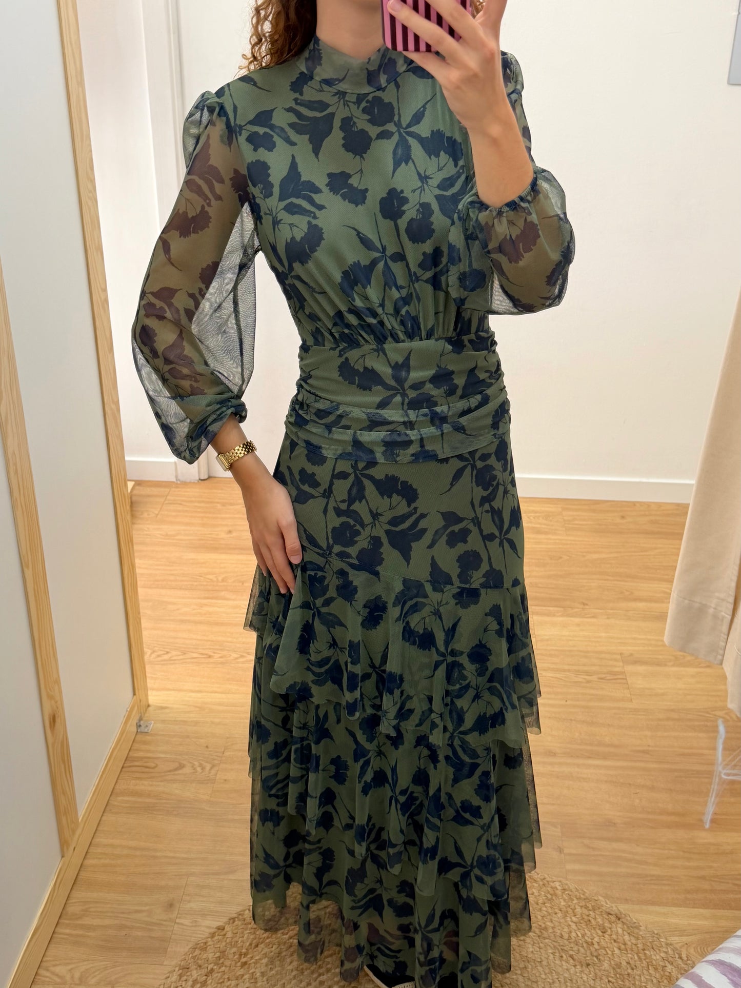 Vestido Tule com Padrao