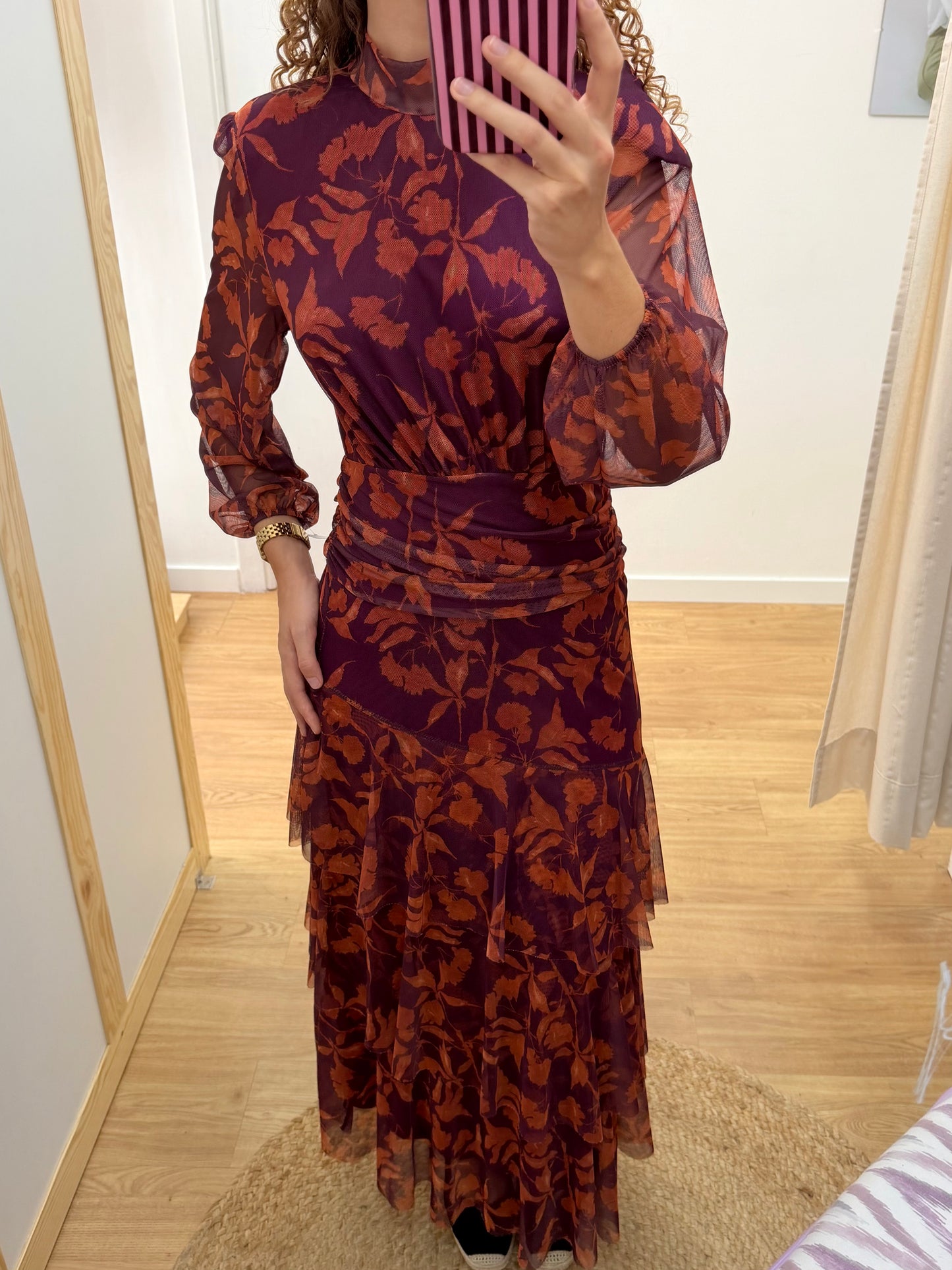 Vestido Tule com Padrao