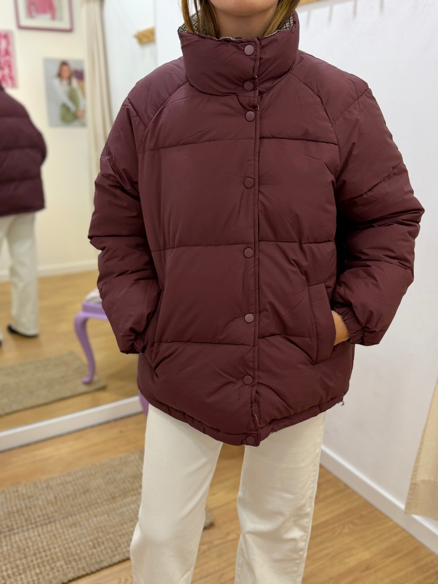 Casaco Puffer Reversível