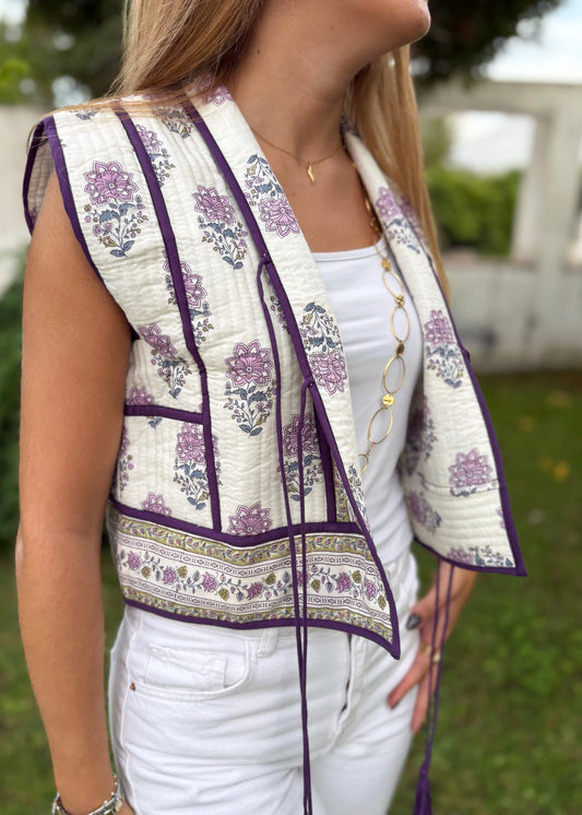 Colete Acolchoado Estampado