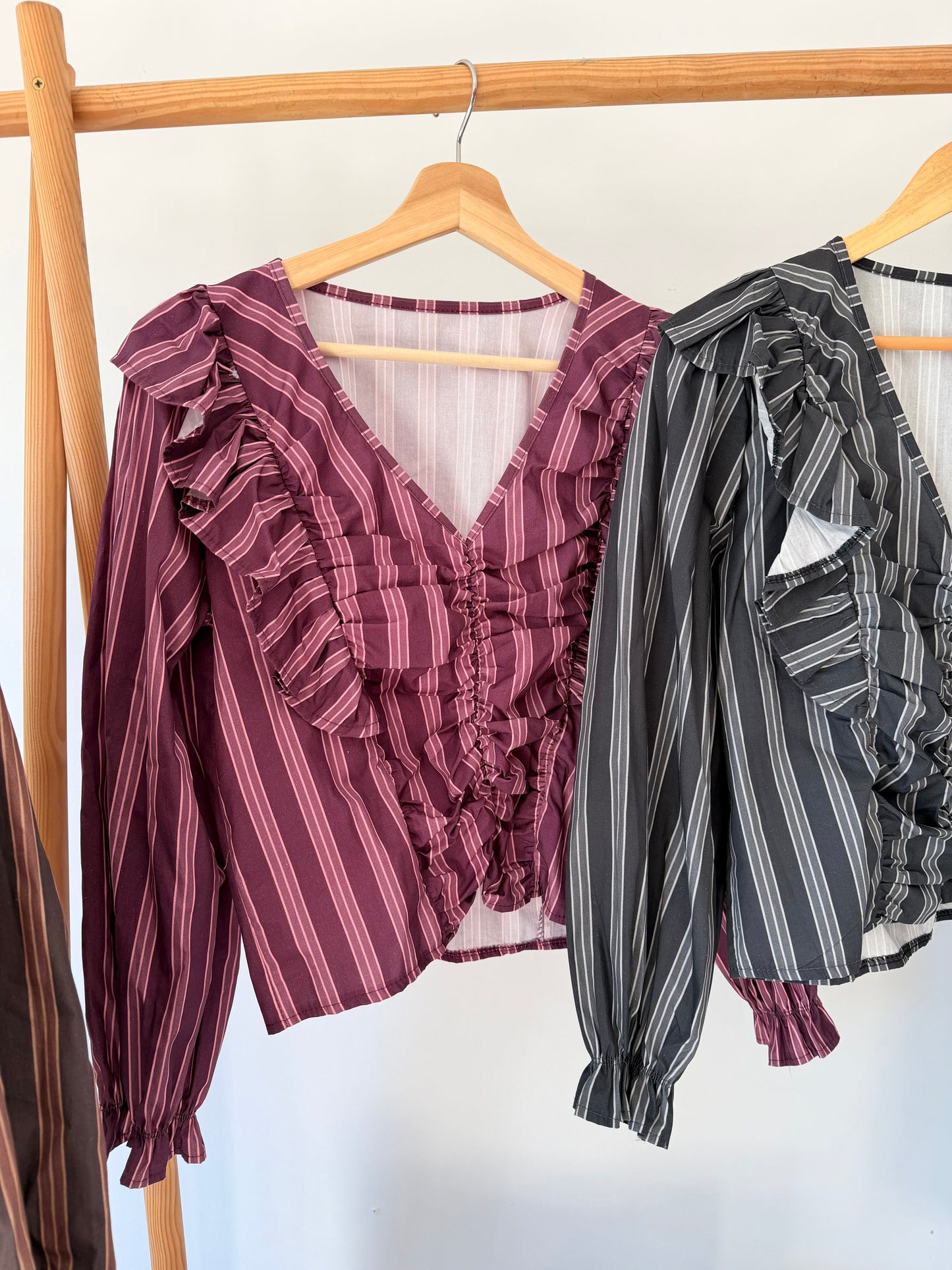 blusa feminina riscas folho kakau store
