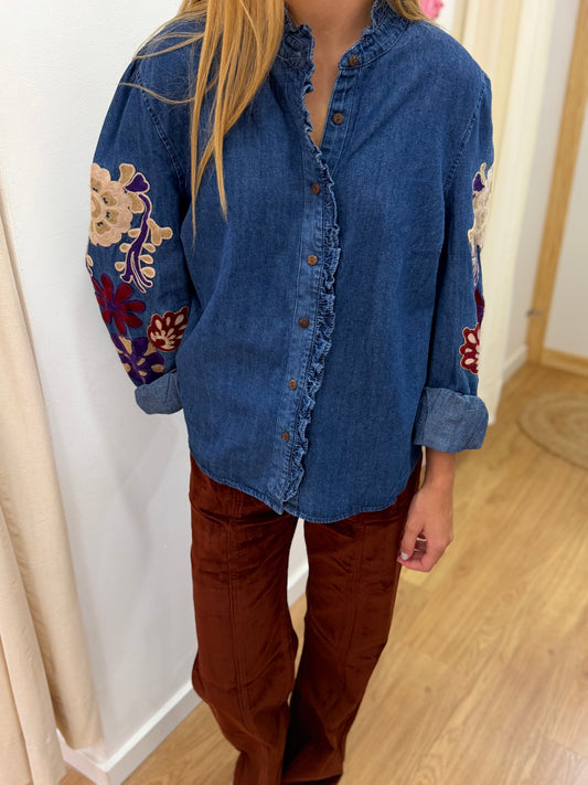 Camisa de Ganga com Bordados