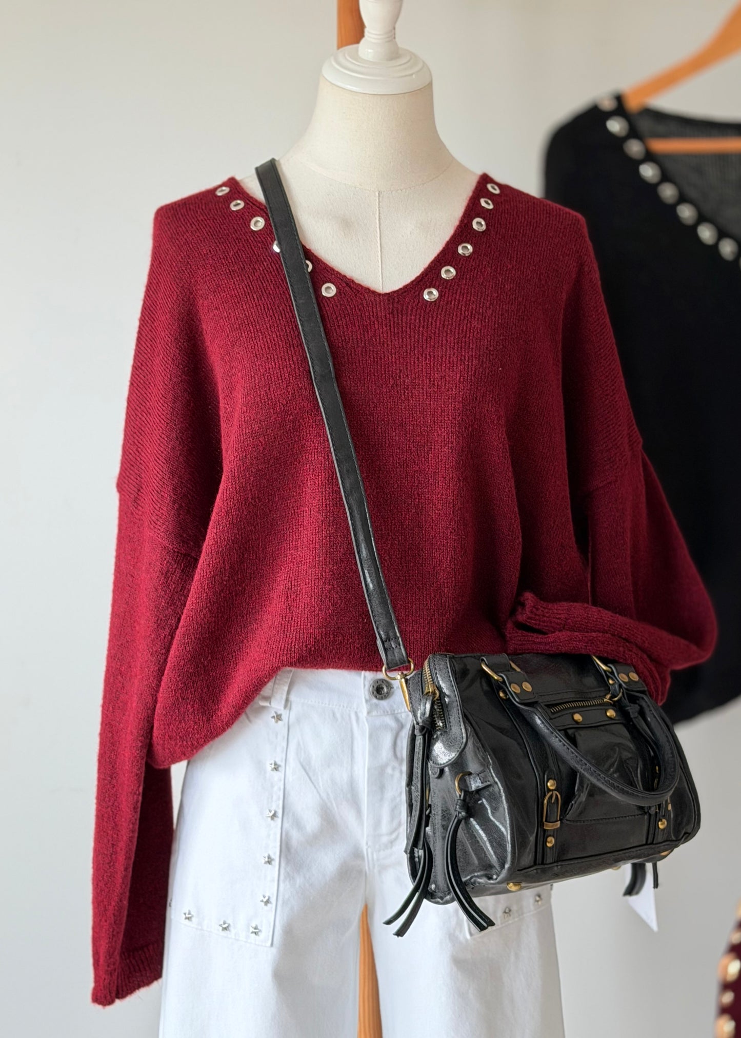 Camisola de Malha com Tachas