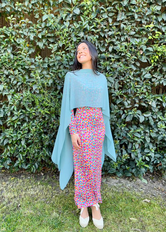 vestido com mangas e padrao kakau store