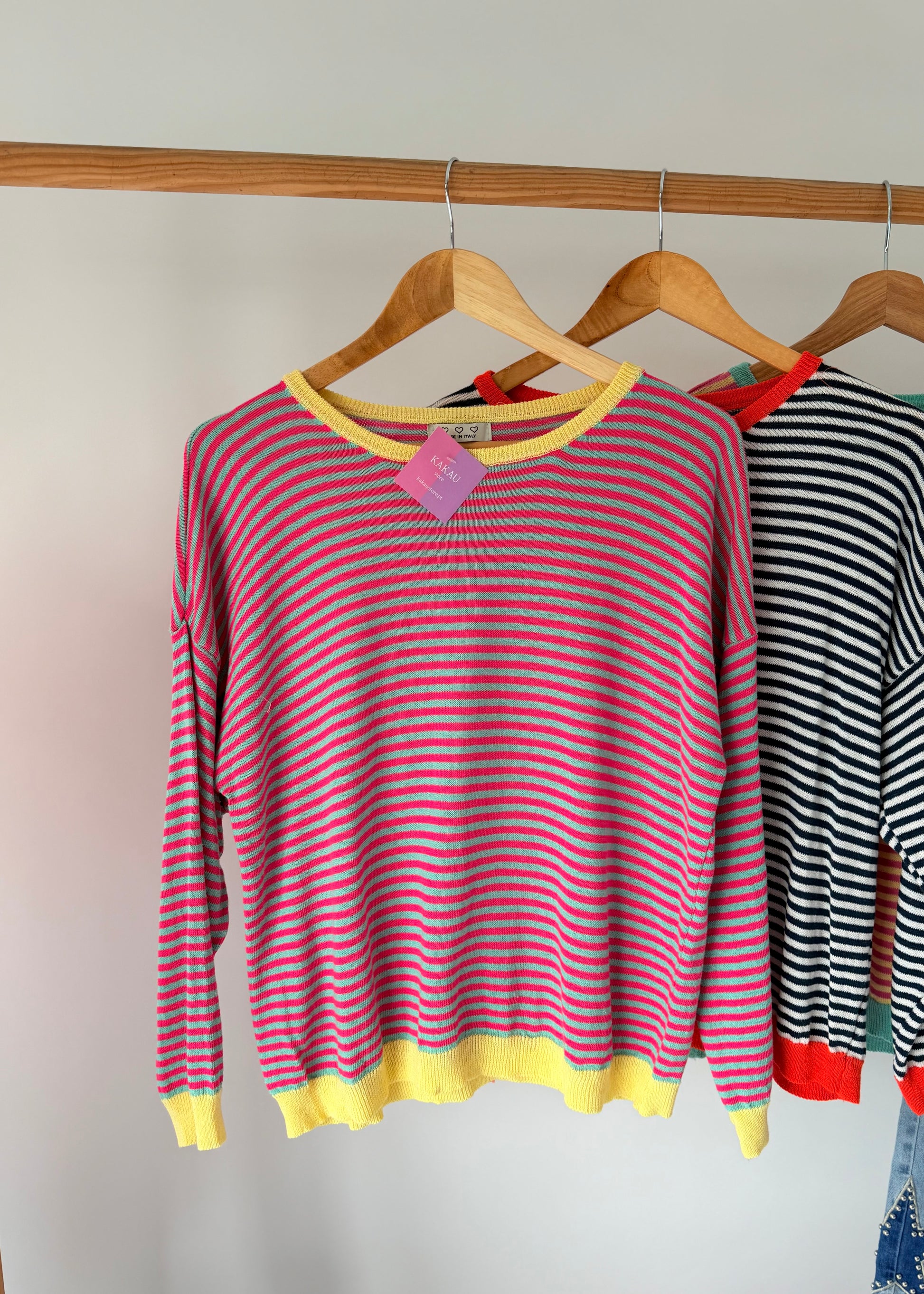 malha fina feminina riscas kakau store