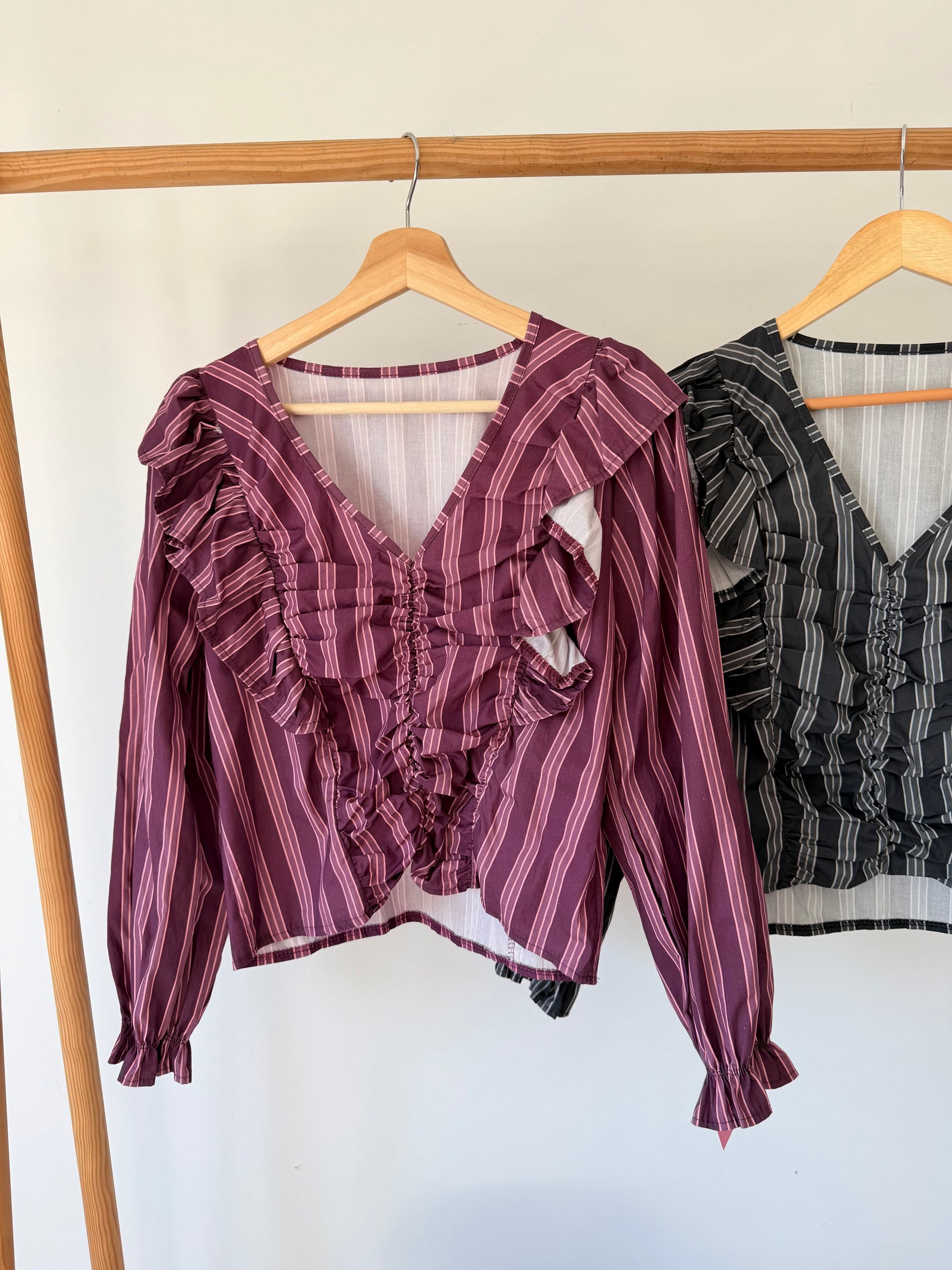 blusa feminina riscas folho kakau store