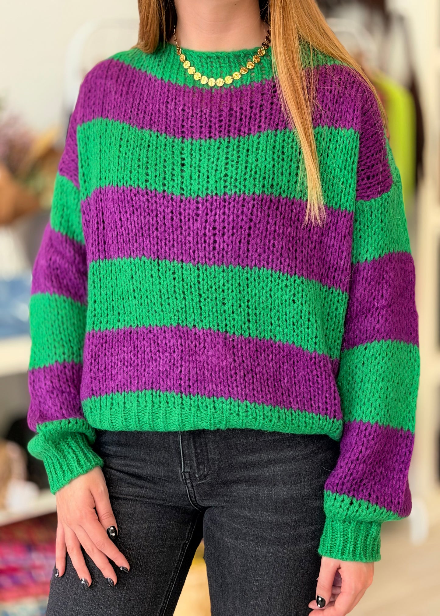 Camisola de Malha com Riscas