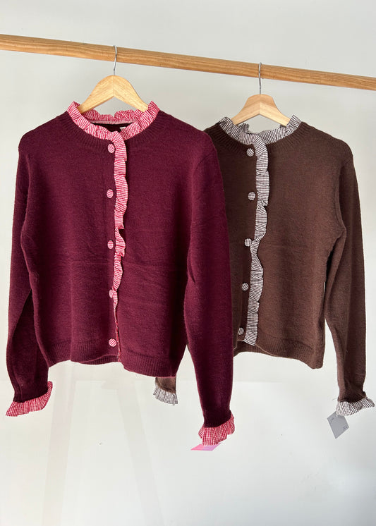 Casaco de Malha com Folhos