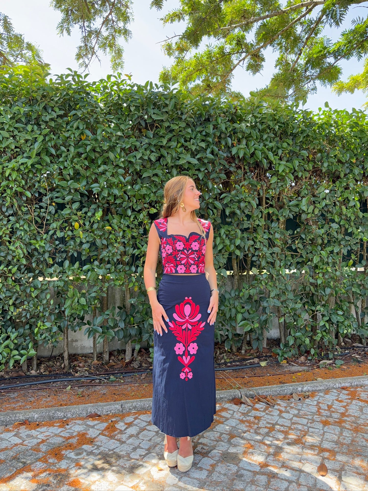 Conjunto com Padrão Floral