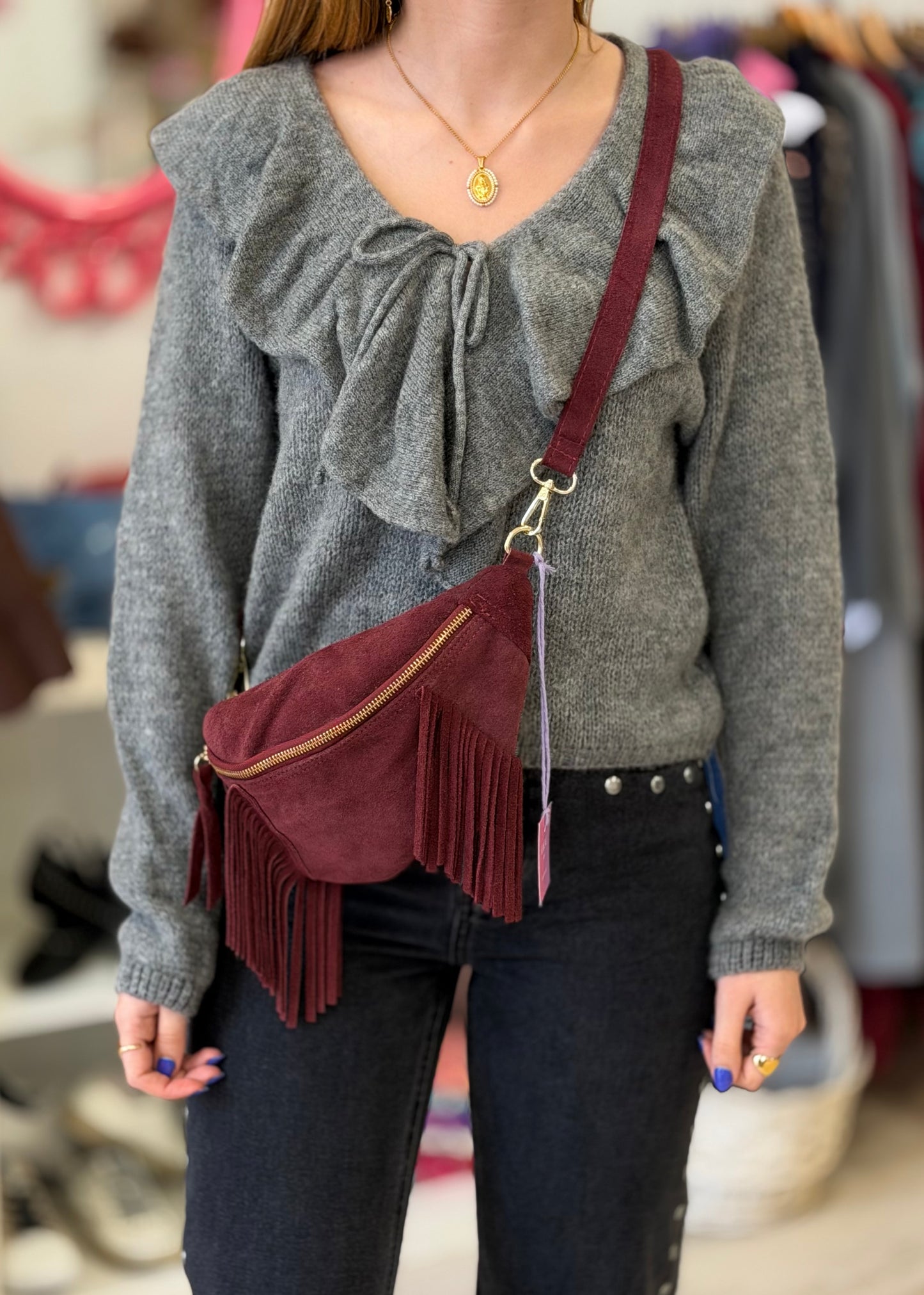 Camisola de Malha decote em “V”