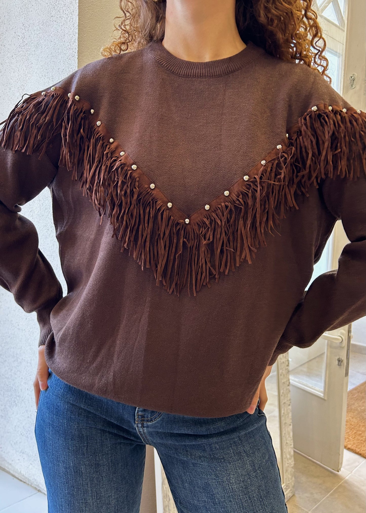 Camisola de Malha com Franjas