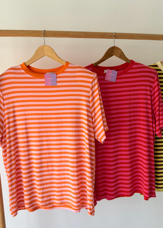 T-shirt Oversize | Laranja, Vermelho e Amarelo | S ao L | Kakau Store